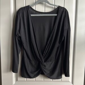 Elegant Black Backless Women's Top